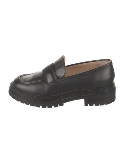 Pre-owned Gianvito Rossi Leather Loafers In Black