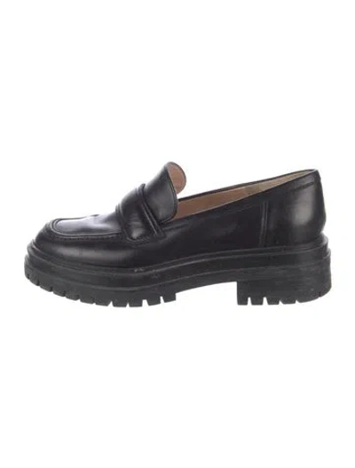 Pre-owned Gianvito Rossi Leather Loafers In Black