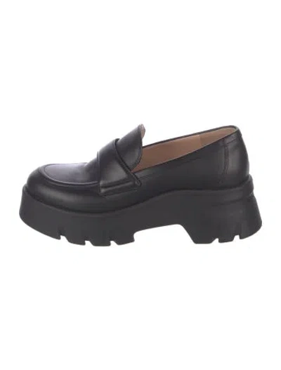 Pre-owned Gianvito Rossi Leather Loafers In Black