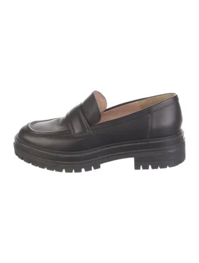 Pre-owned Gianvito Rossi Leather Loafers In Black