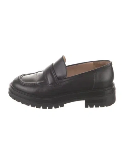 Pre-owned Gianvito Rossi Leather Loafers In Black