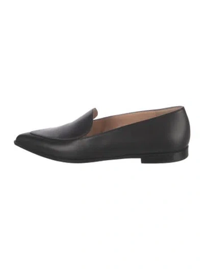 Pre-owned Gianvito Rossi Leather Loafers In Black