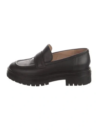 Pre-owned Gianvito Rossi Leather Loafers In Black