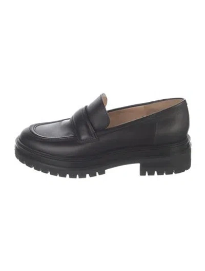 Pre-owned Gianvito Rossi Leather Loafers In Black
