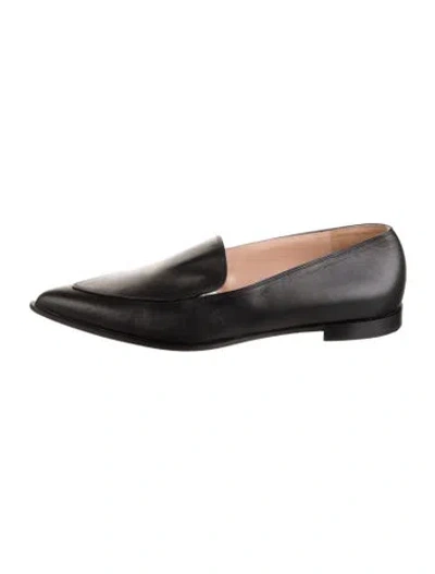 Pre-owned Gianvito Rossi Leather Loafers In Black