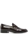 Gianvito Rossi Leather Loafers In Brown