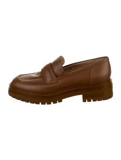 Pre-owned Gianvito Rossi Leather Loafers In Brown