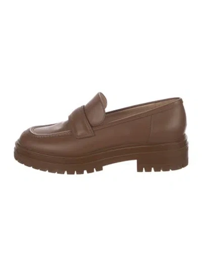 Pre-owned Gianvito Rossi Leather Loafers In Brown