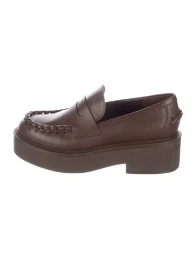 Pre-owned Gianvito Rossi Leather Loafers In Brown