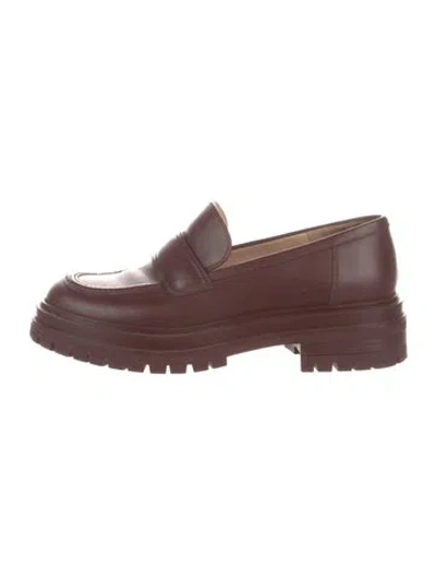 Pre-owned Gianvito Rossi Leather Loafers In Purple