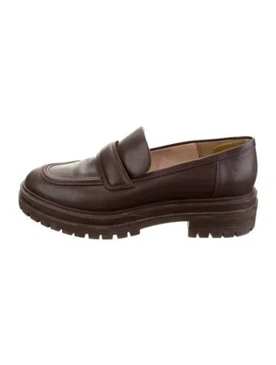 Pre-owned Gianvito Rossi Leather Loafers In Purple