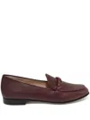 Gianvito Rossi Leather Loafers In Red
