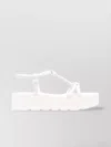 Gianvito Rossi Leather Marine Sandals Knotted Straps