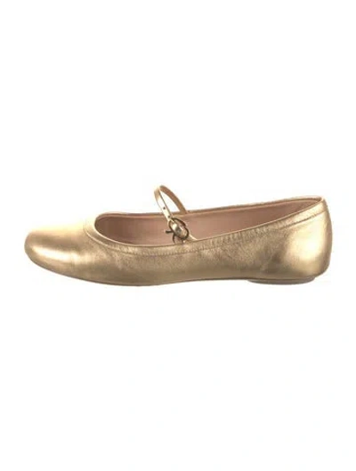 Pre-owned Gianvito Rossi Leather Mary Jane Flats
