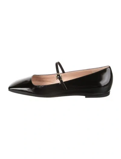 Pre-owned Gianvito Rossi Leather Mary Jane Flats In Black