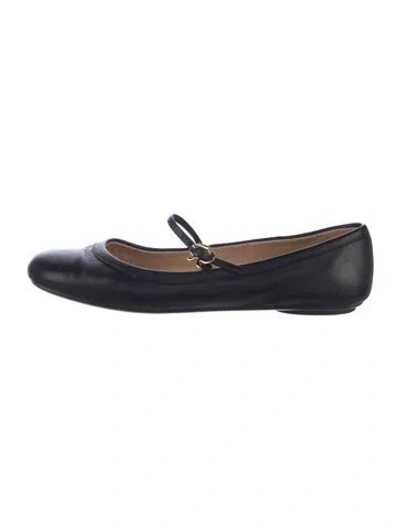 Pre-owned Gianvito Rossi Leather Mary Jane Flats In Blue
