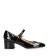 GIANVITO ROSSI LEATHER MARY JANE PUMPS 45