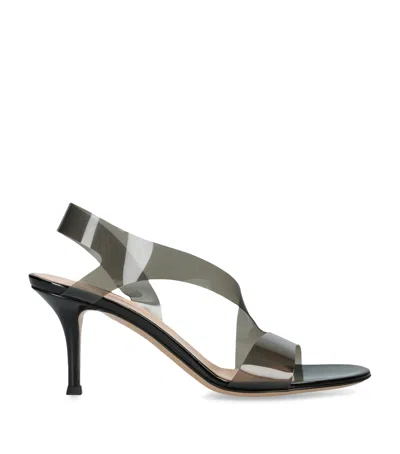 Gianvito Rossi Leather Metropolis Sandals 70 In Black