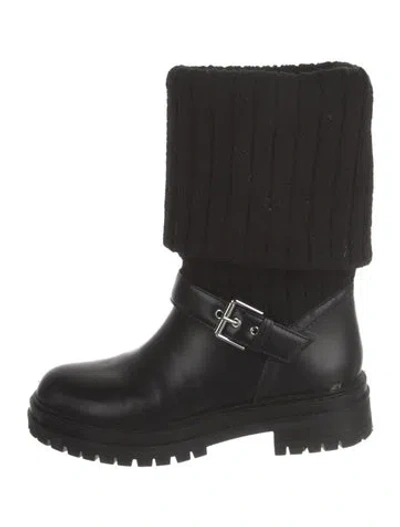 Pre-owned Gianvito Rossi Leather Moto Boots In Black