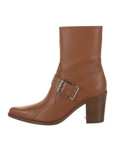 Pre-owned Gianvito Rossi Leather Moto Boots In Brown