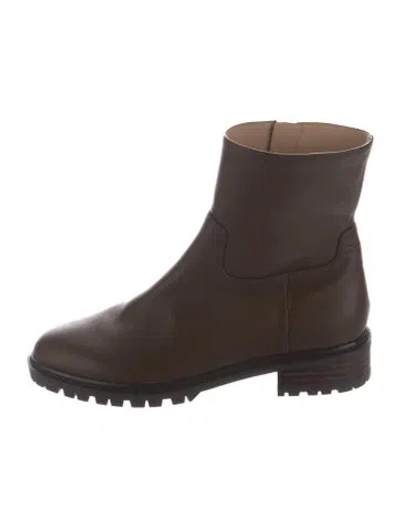Pre-owned Gianvito Rossi Leather Moto Boots In Brown