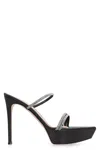 Gianvito Rossi Cannes Crystal-embellished Leather Platform Sandals