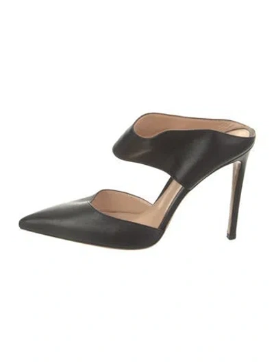 Pre-owned Gianvito Rossi Leather Mules In Black