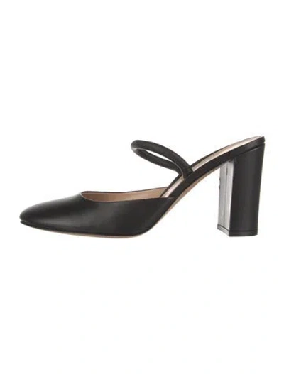 Pre-owned Gianvito Rossi Leather Mules In Black