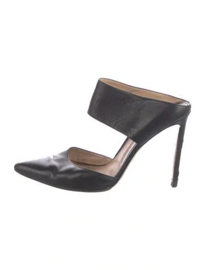 Pre-owned Gianvito Rossi Leather Mules In Black