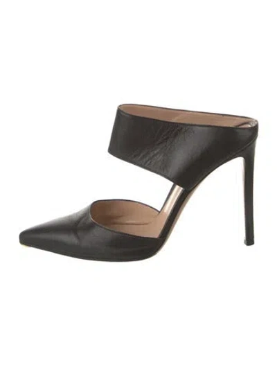 Pre-owned Gianvito Rossi Leather Mules In Black