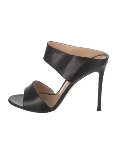 Pre-owned Gianvito Rossi Leather Mules In Black
