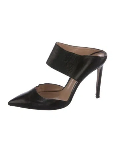 Pre-owned Gianvito Rossi Leather Mules In Black