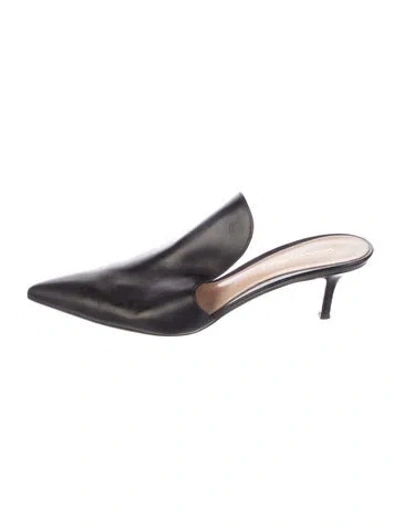 Pre-owned Gianvito Rossi Leather Mules In Black
