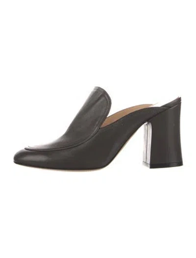 Pre-owned Gianvito Rossi Leather Mules In Black
