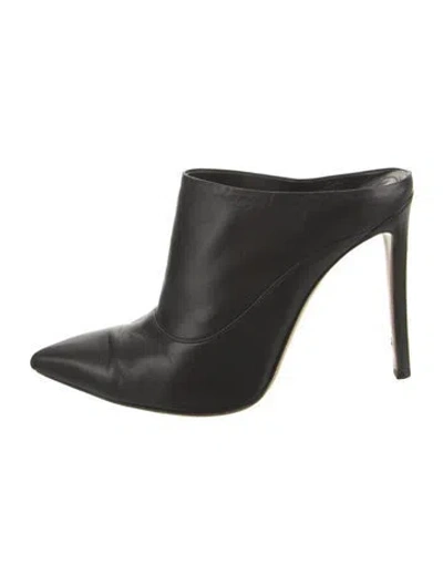 Pre-owned Gianvito Rossi Leather Mules In Black