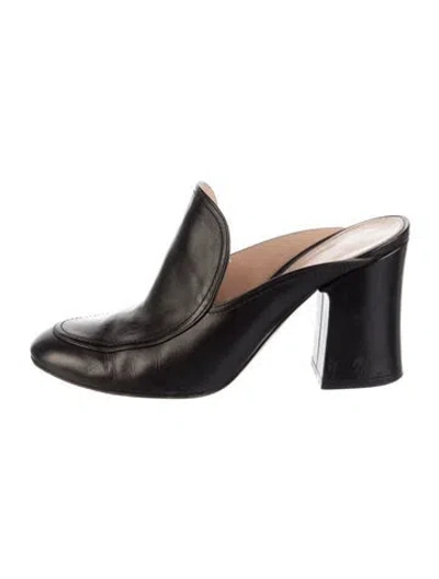 Pre-owned Gianvito Rossi Leather Mules In Black