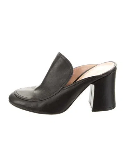 Pre-owned Gianvito Rossi Leather Mules In Black