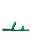 Gianvito Rossi Logo Flat Sandals In Green