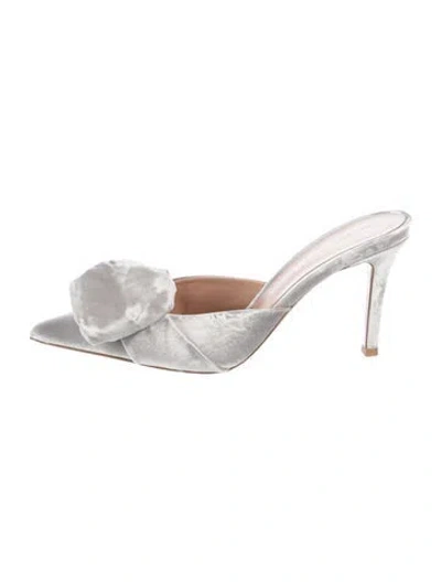 Pre-owned Gianvito Rossi Leather Mules W/ Tags In White