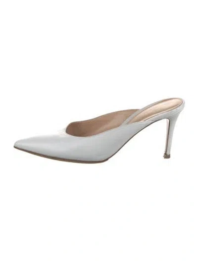 Pre-owned Gianvito Rossi Leather Mules In White