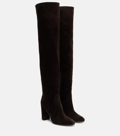 Gianvito Rossi Leather Over-the-knee Boots In Brown