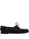 Gianvito Rossi Suede Boat Shoes In Black