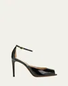 GIANVITO ROSSI LEATHER PEEP-TOE ANKLE-STRAP SANDALS