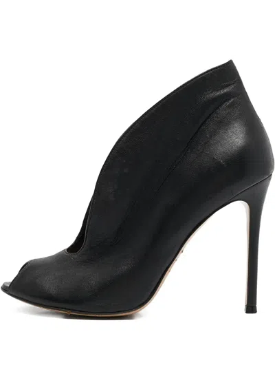 Pre-owned Gianvito Rossi Leather Peep Toe Boots