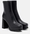 Gianvito Rossi 70 Waterproof Platform And Ankle Short Boots In Black