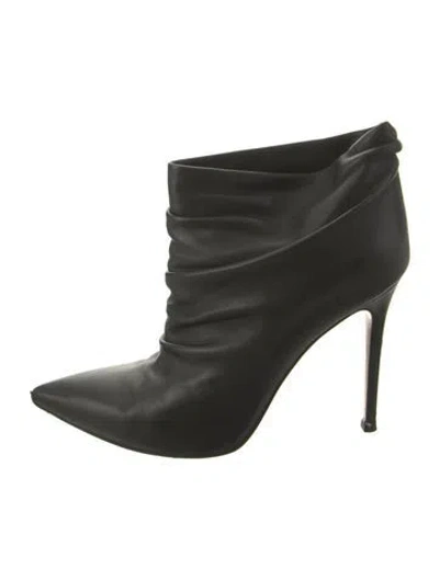 Pre-owned Gianvito Rossi Leather Pleated Accents Boots In Green