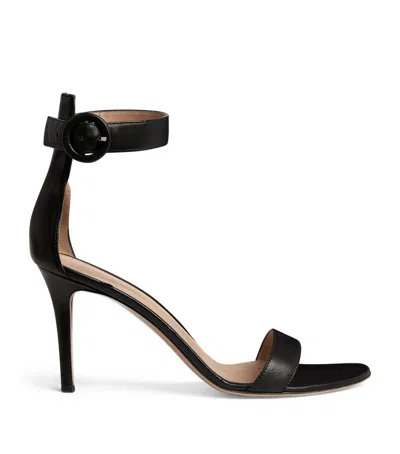 GIANVITO ROSSI LEATHER PORTOFINO SANDALS 85