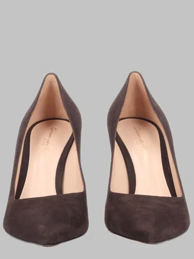 Gianvito Rossi Leather Pump Heel In Brown