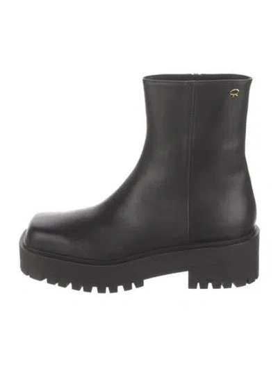 Pre-owned Gianvito Rossi Leather Rain Boots In Black
