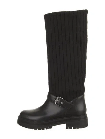 Pre-owned Gianvito Rossi Leather Rain Boots In Black